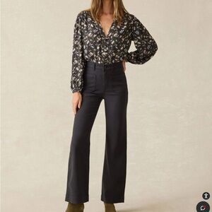 Faherty Stretch Terry Patch Pocket Pant - Washed Black Size 29